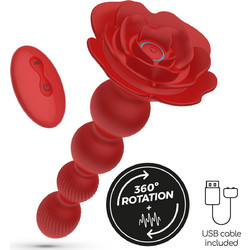 Crushious Rosaline Πρωκτική Σφήνα Ασύρματη με Δόνηση 19cm Κόκκινη