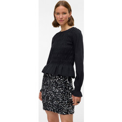 Vero Moda Μίνι Φούστα με Παγιέτες Ψηλόμεση Ασημί 10335704
