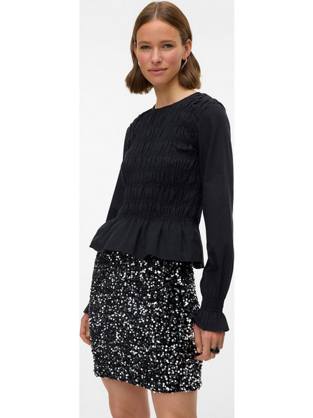 Vero Moda Μίνι Φούστα με Παγιέτες Ψηλόμεση Ασημί 10335704