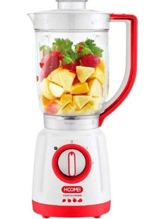 Hoomei Κόκκινο HM-6748R Μπλέντερ για Smoothie με Γυάλινη Κανάτα 1.5lt 800W