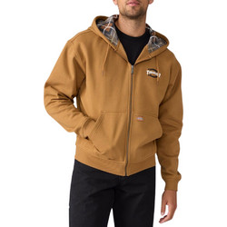 Dickies Ανδρική Ζακέτα Φούτερ με Κουκούλα και Φερμουάρ Καφέ DK0A887J0-BD1