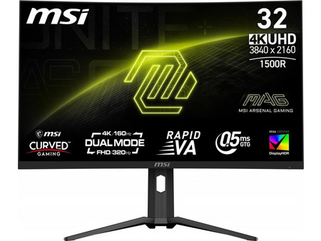 MSI MAG 321CUPDF VA HDR Curved Gaming Monitor 31.5" 3840x2160 4K UHD 160Hz 0.5ms