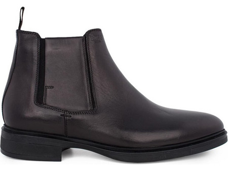 Boss Shoes Akdor Ανδρικά Chelsea Μποτάκια Δερμάτινα Μαύρα C7873