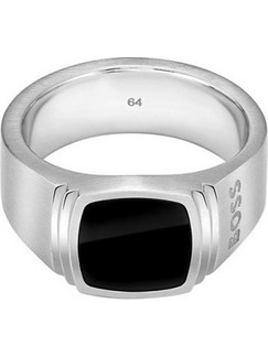 Hugo Boss Ανδρικό Δαχτυλίδι Σεβαλιέ από Ατσάλι Ασημί 1580652