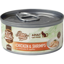FISI Pure Meat Adult with Chicken & Shrimps in Broth 80gr