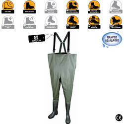 Ardon Thigh Waders Γαλότσες Εργασίας Μέσης Πράσινες