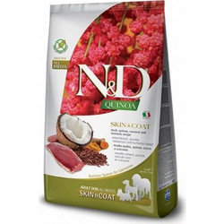 Farmina N&D Quinoa Grain Free Skin & Coat Medium & Maxi Adult with Duck, Quinoa, Coconut & Turmeric 7kg