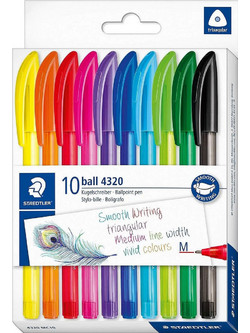 Staedtler Σετ Στυλό Διαρκείας 1mm Πολύχρωμο 10τμχ 414024