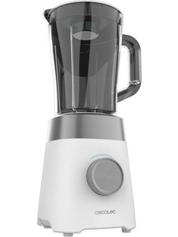 Cecotec Power White Titanium CEC-03920 Μπλέντερ για Smoothie με Γυάλινη Κανάτα 1.5lt 1300W