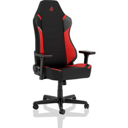 Nitro Καρέκλα Gaming Υφασμάτινη με Ρυθμιζόμενα Μπράτσα Μαύρη Κόκκινη NC-X1000-BR