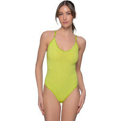 Milena By Paris Γυναικείο Κορμάκι Slip με Τιραντάκι Lime 2507
