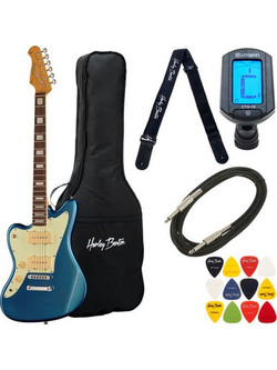 Harley Benton JA-60CCLH Bundle Ηλεκτρική Κιθάρα Alternative με Μαγνήτες SS & Ταστιέρα Indian Laurel Lake Placid Blue