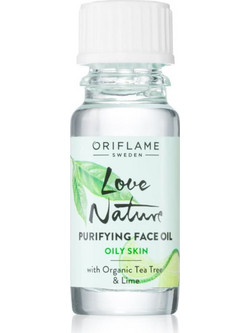 Oriflame Love Nature Organic Tea Tree & Lime Λάδι Προσώπου για Ακμή 10ml