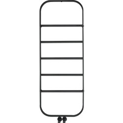 Thermo Spark Silk Black Πετσετοκρεμάστρα Μπάνιου Καλοριφέρ 1200x450mm 223kcal/h Μαύρη