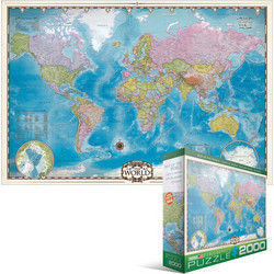 Puzzle Eurographics Πολιτικός Παγκόσμιος Χάρτης 2000 Κομμάτια