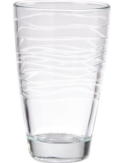 Cristar Σετ Ποτήρια Νερού Γυάλινα Curvas 387ml 6τμχ 0801429