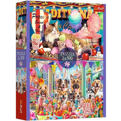 Puzzle Trefl Γατάκια Σκυλάκια με Ζαχαρωτά 500 Κομμάτια