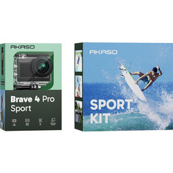 AKASO Brave 4 Pro Sport Kit Action Camera 4K Ultra HD με Οθόνη 2" Μαύρη