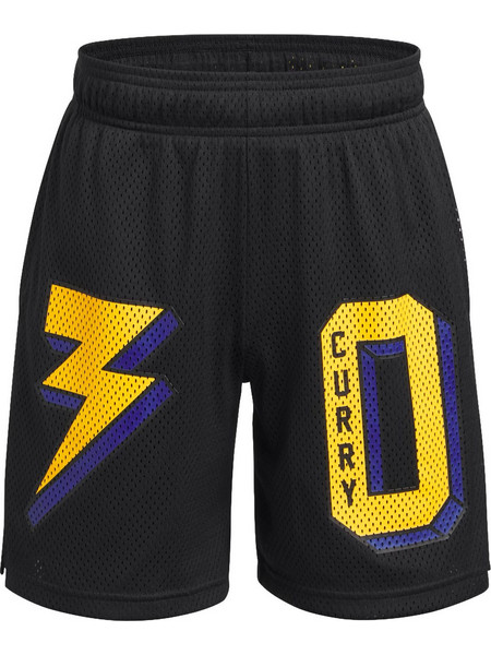 Under Armour Αθλητική Παιδική Βερμούδα Μαύρη Κίτρινη Μωβ 1390358-001