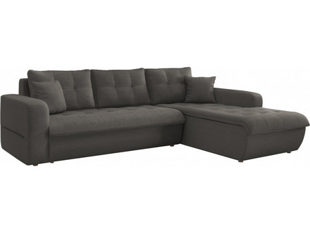 HomeMarkt KANSO Γωνιακός Καναπές Κρεβάτι Δεξιά Γωνία Γκρι 244x188x80cm HM3338.01R