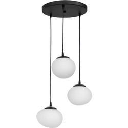 Heronia Lighting Κρεμαστό Φωτιστικό Οροφής Τρίφωτο Λευκό 02-0476
