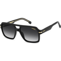 Carrera CA377/S 807/9O Ανδρικά Γυαλιά Ηλίου Aviator Κοκάλινα Μαύρα με Μαύρο Φακό