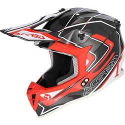 Acerbis MX Linear Grey Red Κράνος Μηχανής Motocross 1400gr