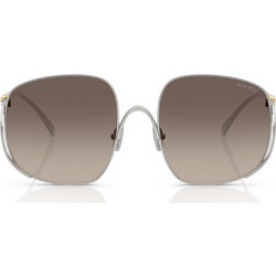 Miu Miu MUA57S 1BC30S Γυναικεία Γυαλιά Ηλίου Πολυγωνικά Μεταλλικά Ασημί με Καφέ Φακό