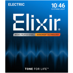 Elixir Strings 12450 Nanoweb Σετ 12 Χορδές Ηλεκτρικής Κιθάρας Nickel Plated Steel 10-46"