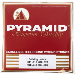 Pyramid 1185S-8 Σετ 8 Χορδές Ηλεκτρικής Κιθάρας Stainless Steel 11-85" Hard Tension