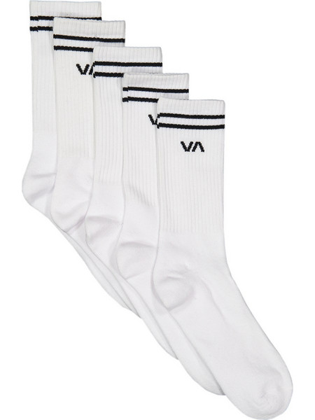 RVCA Ανδρικές Κάλτσες Ψηλές Λευκές 5Pack UVYAA00110-WHT