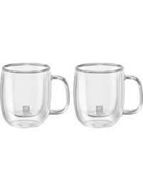 Zwilling Sorrento Plus Σετ Φλιτζάνια Espresso & Ελληνικού Καφέ Γυάλινα Διαφανή 80ml 2τμχ 39500-110-0