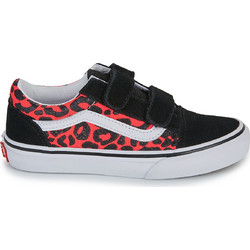 Vans Old Skool Παιδικά Sneakers Μαύρα Κόκκινα VN000CYAFOC1