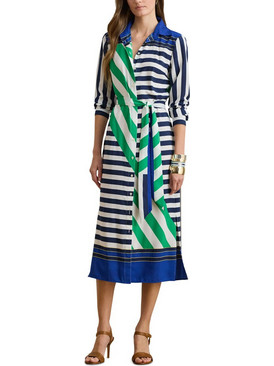 Lauren Ralph Lauren Midi Καθημερινό Φόρεμα Σεμιζιέ Εκρού 200P03700001-410
