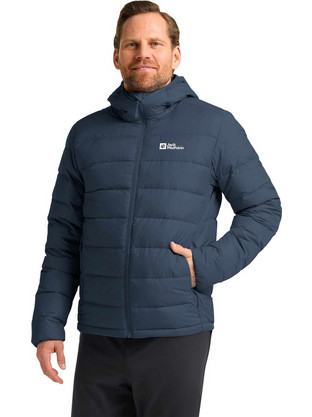 Jack Wolfskin Αθλητικό Ανδρικό Μπουφάν Χειμωνιάτικο Puffer Πετρόλ 1207671-T0352