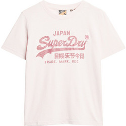 Superdry D1 Ovin Metallic Γυναικείο Αθλητικό T-Shirt Εκρού W1011408A-1WQ