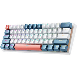Machenike K500-B61 Gaming Πληκτρολόγιο 60% με Custom Blue Διακόπτες RGB White Blue