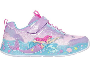 Skechers Mermaid Παιδικά Sneakers με Φωτάκια Γαλάζια Λιλά 303060L-LVMT