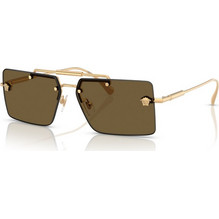 Versace VE2245 100273 Ανδρικά Γυαλιά Ηλίου Aviator Μεταλλικά Χρυσά με Καφέ Φακό