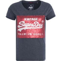 Superdry Γυναικείο Αθλητικό T-Shirt Ανθρακί G10010MR-97T