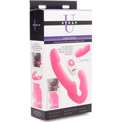 Strap U Urge Strapless Strap On 24cm με Δόνηση Ροζ