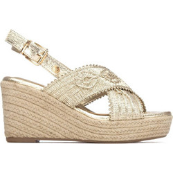 Xti Καλοκαιρινές Γυναικείες Πλατφόρμες Ψηλές Δερμάτινες Χρυσές 145332-01