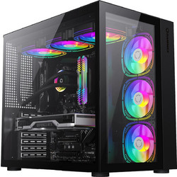 Gamemax Infinity Black Gaming Midi Tower Κουτί Υπολογιστή με Πλαϊνό Παράθυρο