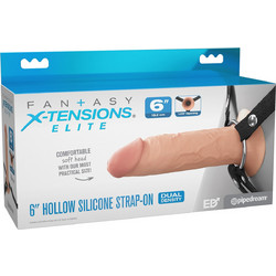 Pipedream Fantasy X-tensions Elite 6" Hollow Harness Strap On με Dildo 15.2cm Flesh