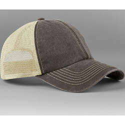 Beechfield Vintage Ανδρικό Καπέλο Jockey με Δίχτυ Snapback Υφασμάτινο Καφέ/Μπεζ B672