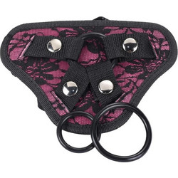 Me You Us Adjustable Harness Strap On Μαύρο Ροζ