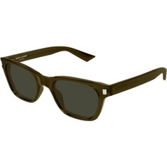 Saint Laurent SL874 004 Ανδρικά Γυαλιά Ηλίου Τετράγωνα Κοκάλινα Πράσινα με Μαύρο Φακό
