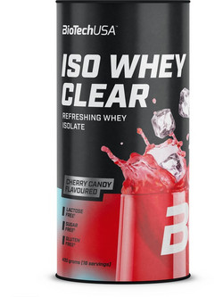 Biotech USA ISO Whey Clear Cherry Candy Πρωτεΐνη Ορού Γάλακτος Γράμμωσης Χωρίς Λακτόζη & Γλουτένη 400gr
