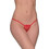 Milena By Paris Γυναικείο Sexy String με Δαντέλα Κόκκινο 6825