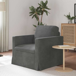 vidaXL Πολυθρόνα Relax Βελούδινη Γκρι 42024405